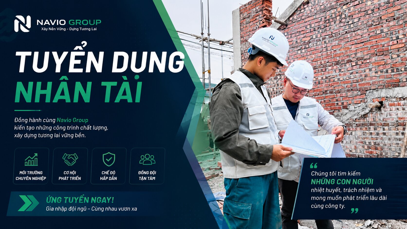 TUYỂN DỤNG KỸ SƯ GIÁM SÁT CÔNG TRÌNH (03 VỊ TRÍ) – CÔNG TY CỔ PHẦN NAVIO GROUP