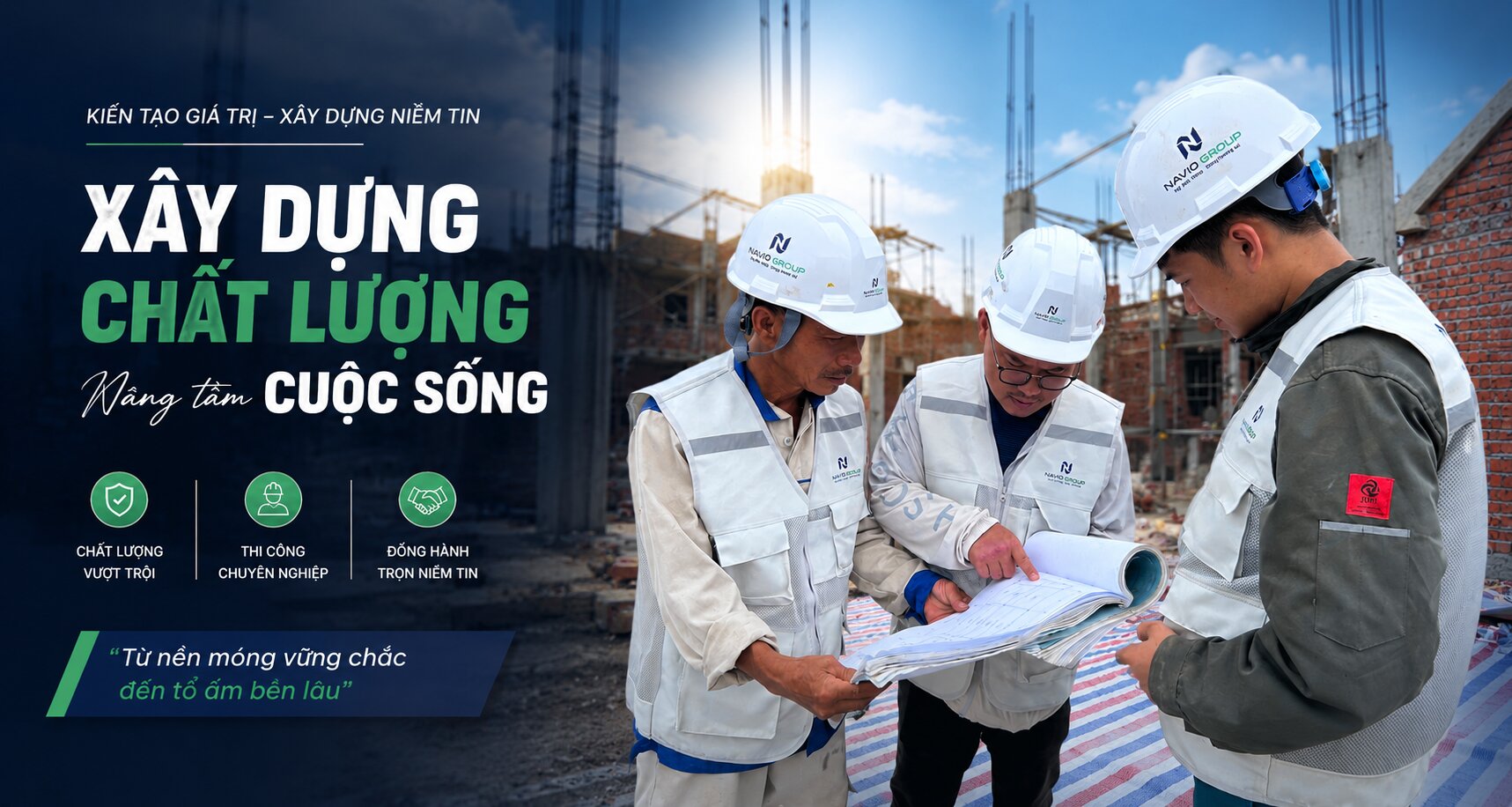 Thi công trọn gói công trình tại Thái Hòa, Nghĩa Đàn, Quỳ hợp Nghệ An - Công ty cổ phần Navio Group