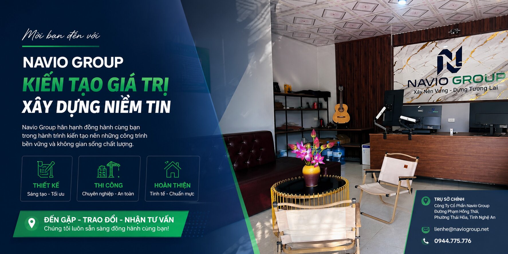 Thi công trọn gói công trình tại Thái Hòa, Nghĩa Đàn, Quỳ hợp Nghệ An - Công ty cổ phần Navio Group